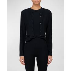 Viscose Cardigans Leset Lauren Cropped Cardigan II BLACK