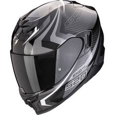 Motorcycle Equipment Scorpion EXO-520 Evo Air Terra, Integralhelm Schwarz/Silber/Weiß