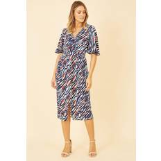 Long Dresses - Zebra Yumi Zebra Print Midi Dress, Blue