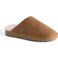 Beige - Men Slippers AUS WOOLI AUSTRALIA Sheepskin Slippers Tan