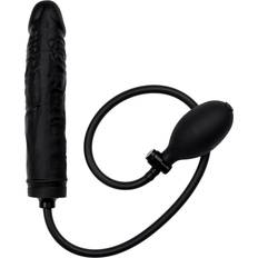 Willie City Realistisk Uppblåsbar Dildo 18 cm Black Black