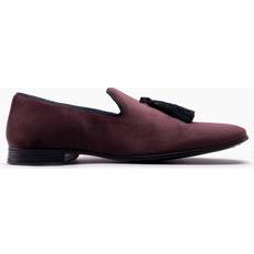 Green Loafers Jacob Tassle Velvet Smoking Loafer Burgundy