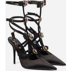 Versace Medusa caged satin pumps black