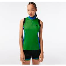 Tops Lacoste Tennis Sleeveless Zip Neck Polo Shirt - Green