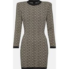 Balmain Women Dresses Balmain Jacquard Ivory/Black Dress