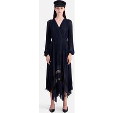 Robes on sale The Kooples Antic Pleated Dress - Taille 2 - Bleu