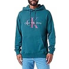 Calvin Klein Cotton Blend Fleece Hoodie BLUE