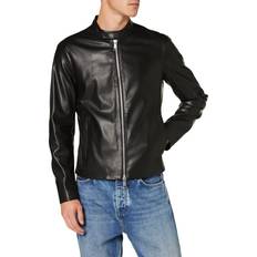 Armani Exchange Uomo Abbigliamento Armani Exchange Eco-leather Blouson Bomber da Uomo - Nero