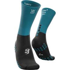 Bleu - Homme Cache-bras et Jambières Compressport Mid Socks AW23