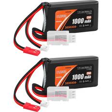 Donna Karan 7.4V Lipo Battery 2S 1000mAh: 35C Battery with PH2.0 & JST Plug A xial SCX24 Lithium Batteries 2 Pack Rechargeable Batteries for WL Toys RC Car Most 1/10 1/16 1/18 1/24 Scale Racing Trucks