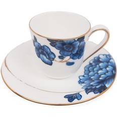 Blu Tazzine da caffè espresso Prouna Emperor Flower Cup & Saucer Tazzina da caffè espresso