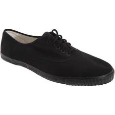 Dek Adults Unisex Lace Up Canvas Gym Plimsolls Black