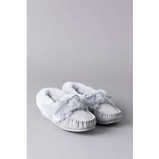 Grey - Women Moccasins Lakeland Leather Sheepskin Moccasins Light Grey