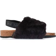 Scholl Slippers Scholl Womenss Amabel Faux Fur Slippers in Black