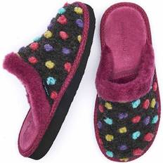 Womens Grey Slip-On Slippers Moshulu