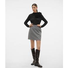 Skinn Kjolar Vero Moda Shorts Kjol grey melange