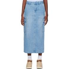 A Bathing Ape Skirts A Bathing Ape Indigo Patch Denim Cargo Midi Skirt Indigo