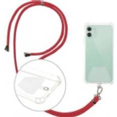 OEM UNIVERSAL PHONE NECK/SHOULDER LANYARD, RED/RED