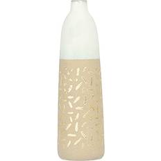 Storied Home Main Mesa Stoneware with Gold Pattern Vase
