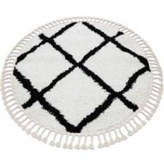 RUGSX Carpet berber Fringe White