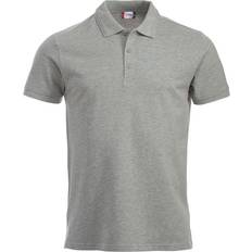 Clique Man Polo's Clique Melange Poloshirt Voor Heren - Grijs