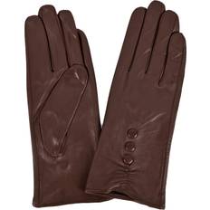 Brown - Women Gloves & Mittens Eastern Counties Leather Button Detail Gloves Brown