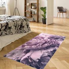 Morado Alfombras Tapis En Vinyle Fleurs De Pivoines Violettes Morado