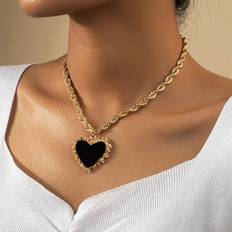 Zinc Necklaces Shein Heart Pendant Necklace