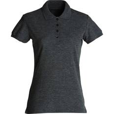 Womens/Ladies Melange Polo Shirt Anthracite
