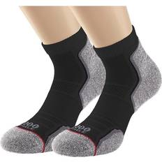 1000 Mile Recycled Ankle Socks Pack of 2 Black