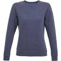 Denim Jumpers Sol's Womens/Ladies Sully Heathered Sweatshirt Denim