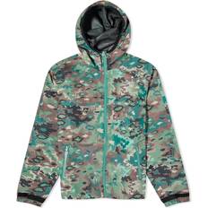 Men's Nothing Camo Hooded Windbreaker Jacket Green Camo Green Camo