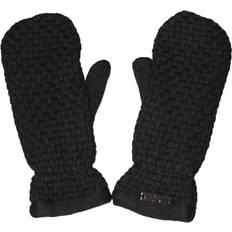 Acrylic Mittens Puma Womens/Ladies Chunky Weave Mittens Black