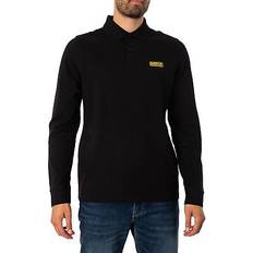 Barbour Herre Pikéskjorter Barbour Essential Long Sleeve Polo Black Svart