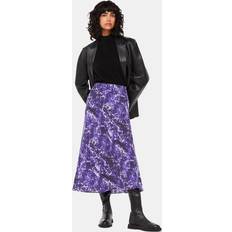 Purple Skirts Whistles Women's Glossy Leopard Bias Skirt Purple/Multi