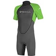 Grey Wetsuits O'Neill Reactor2 2mm Mens Back Zip Shorty Wetsuit 2023 Graphite Day Glo