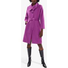 Purple Coats James Lakeland Collar Belted Coat Purple