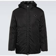 Prada Men's Hooded Re-Nylon Down Jacket - Black