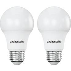 Paul Russells paul russells LED GLS Light Bulbs Edison Screw E27, 40w Bulb Equivalent, 6W 470LM LED Bulbs, 6500K Daylight, Classic Frosted ES A60 Standard, Energy