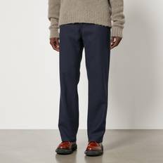 Pants Ami Paris Navy Straight-Fit Trousers