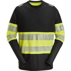 Clothing Snickers High-Vis Class 1 Long Sleeve T-Shirt - High Vis Yellow/Black