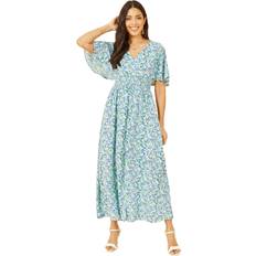 Green - Long Dresses Yumi Ditsy Print Maxi Dress, Green