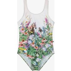 Jenter Badetøy Molo Girls Ivory Horse & Floral Print Swimsuit Upf50 year