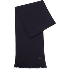 Blå - Herre Skjerf & Sjal Boss Black Albas Wool-Knit Scarf Blue