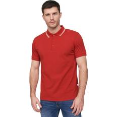 Herren - Samt T-Shirts & Tanktops Duck and Cover Herren, Shirt, Mens Samtrase Polo Shirt, Rot