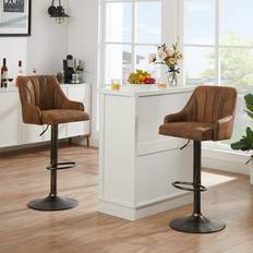 Chairs Bed Bath & Beyond Adjustable Armless Swivel Air Lift Bar Stool