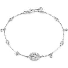 White Gold Bracelets Gucci Women's 18ct White Gold Interlocking Diamond Bracelet, 18cm