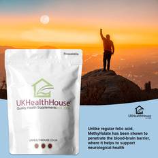 UKHealthhouse Folate 1000mcg Tablet L-5-MTHF L-5-Methyltetrahydrofolate Vitamin B9 Vitamin