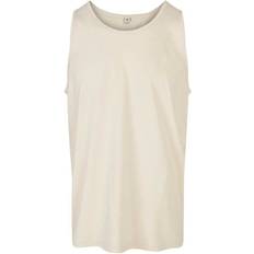 Beige - Men Tank Tops Build Your Brand Basic Tank Top Light