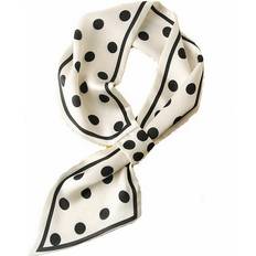 Sportswear Garment - White Scarfs J&Y Women's Fashionable Polka Dot Scarf White